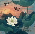 日没の伝統的な中国の鳥